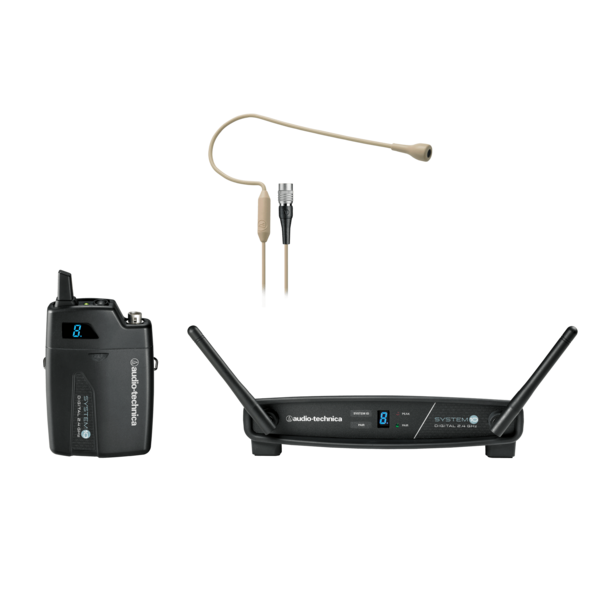 SYSTEM 10 DIGITAL HEADSET WIRELESS SYSTEM: ATW-R1100 RECEIVER AND ATW-T1001 UNIPAK TRANSMITTER WITH
